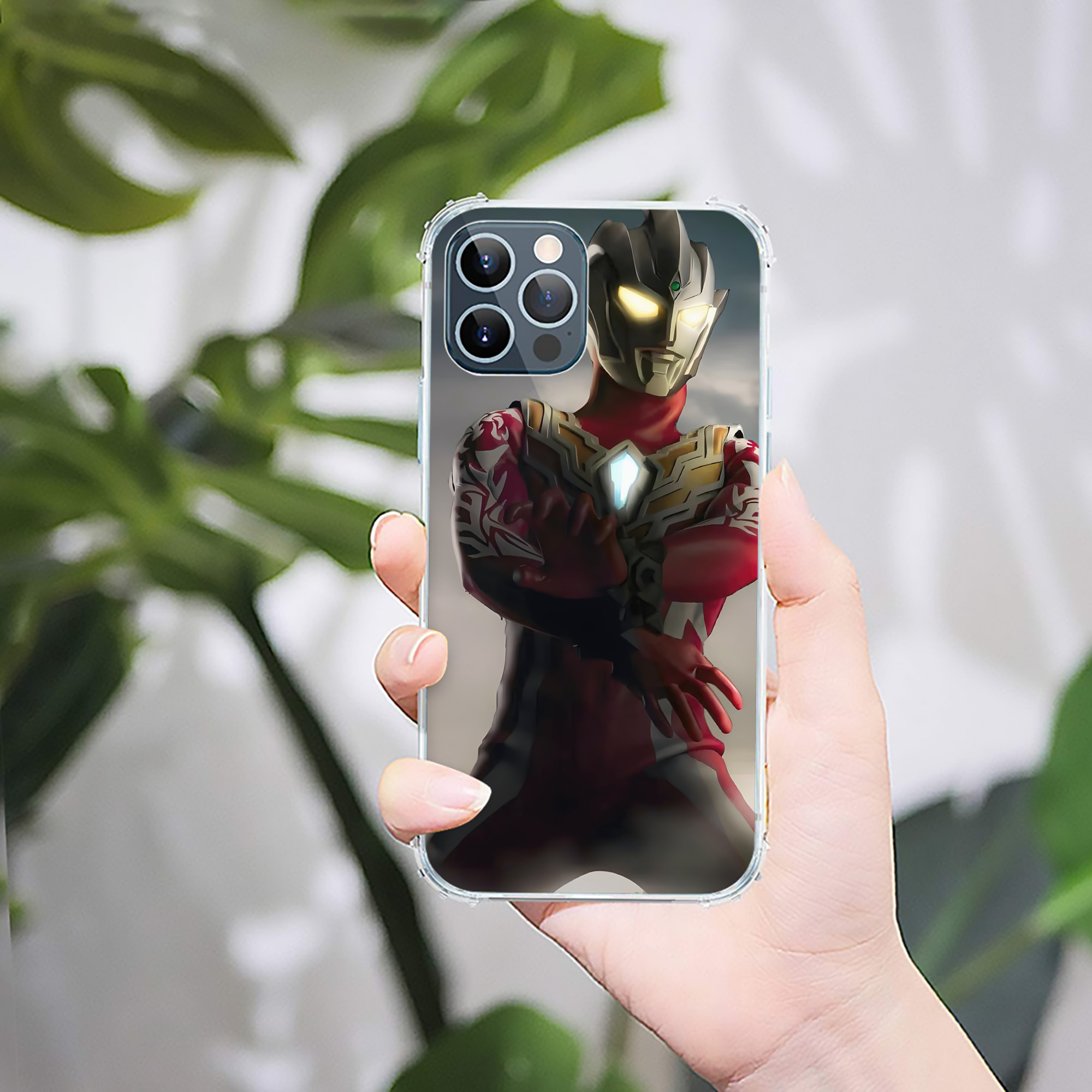 （画像用） ウルトラマン Ultraman 【iPhone 12シリーズ対応】透明スマホケース（クリアソフトケース）